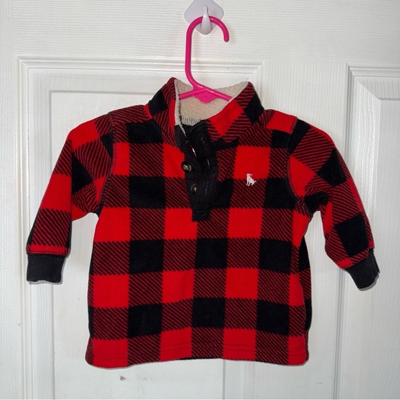 6M Carters Buffalo Plaid Pullover - Picture 1 of 5